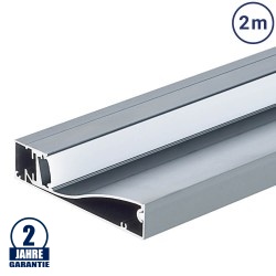 LED Sockelleistenprofil Grau Metallic 2m SET OP