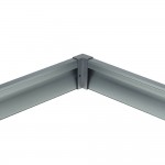 Eckverbinder für LED Sockelleistenprofil Grau Metallic SET Innen- u. Außeneck Eckverbinder für LED Sockelleistenprofil Grau Metallic SET Innen- u. Außeneck