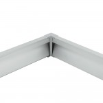 Eckverbinder für LED Sockelleistenprofil Silber SET Innen- u. Außeneck