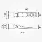 30W LED Straßenleuchte Premium 6000K IP65 30W LED Straßenleuchte Premium 6000K IP65