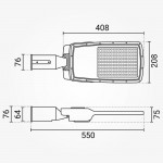 100W LED Straßenleuchte Professional 6000K IP65 100W LED Straßenleuchte Professional 6000K IP65