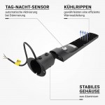 100W LED Straßenleuchte mit Dämmerungssensor Premium 4000K IP65 100W LED Straßenleuchte mit Dämmerungssensor Premium 4000K IP65
