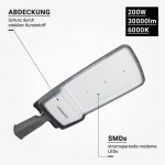 200W LED Straßenleuchte Professional 6000K IP65 200W LED Straßenleuchte Professional 6000K IP65