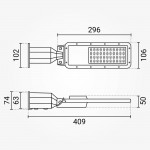 30W LED Straßenleuchte Professional HL Warmweiß IP65