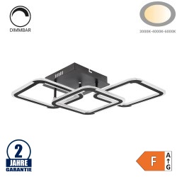 45W LED CCT Deckenleuchte Schwarz