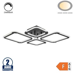 50W LED CCT Deckenleuchte Schwarz