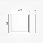 36W 62x62cm LED Panel Warmweiß