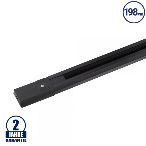 1 Ph. Stromschiene für LED Schienenstrahler Schwarz 198cm 1 Ph. Stromschiene für LED Schienenstrahler Schwarz 198cm