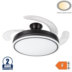 36W LED Deckenventilator Schwarz CCT