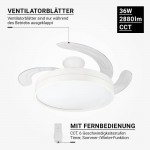 36W LED Deckenventilator Weiß CCT 36W LED Deckenventilator Weiß CCT