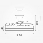 36W LED Deckenventilator Weiß CCT 36W LED Deckenventilator Weiß CCT