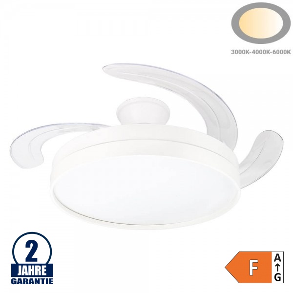 36W LED Deckenventilator Weiß CCT 36W LED Deckenventilator Weiß CCT
