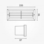 Wandleuchte mit E27 Fassung Grau V2 IP54