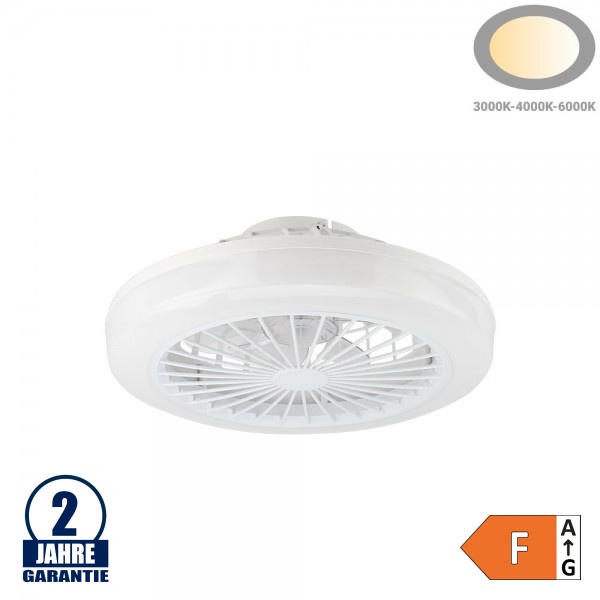 36W LED Deckenventilator Ø48cm Weiß CCT 36W LED Deckenventilator Ø48cm Weiß CCT