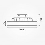 36W LED Deckenventilator Ø48cm Schwarz/Weiß CCT 36W LED Deckenventilator Ø48cm Schwarz/Weiß CCT