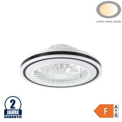 36W LED Deckenventilator Ø48cm Schwarz/Weiß CCT