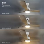 18W LED Deckenventilator Eiche hell Weiß CCT 18W LED Deckenventilator Eiche hell Weiß CCT