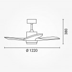 18W LED Deckenventilator Eiche hell Weiß CCT 18W LED Deckenventilator Eiche hell Weiß CCT