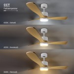 18W LED Deckenventilator Buche Weiß CCT 18W LED Deckenventilator Buche Weiß CCT