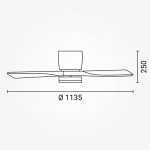 18W LED Deckenventilator Roteiche Weiß CCT 18W LED Deckenventilator Roteiche Weiß CCT
