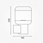 Wandleuchte mit E27 Fassung IP54 Wandleuchte mit E27 Fassung IP54