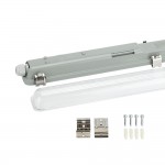 T8 Wannenleuchte IP65  für LED Röhren 60cm 1-flammig