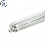 T8 Wannenleuchte IP65  für LED Röhren 60cm 1-flammig