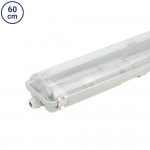 T8 Wannenleuchte IP65  für LED Röhren 60cm 2-flammig