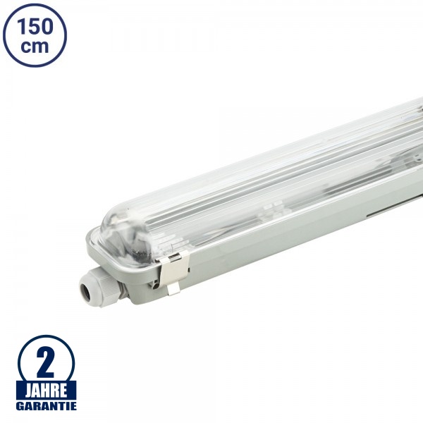 T8 Wannenleuchte IP65  für LED Röhren 150cm 1-flammig