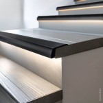 LED Treppenabschlussprofil Schwarz 2m SET