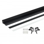 LED Treppenabschlussprofil Schwarz 2m SET