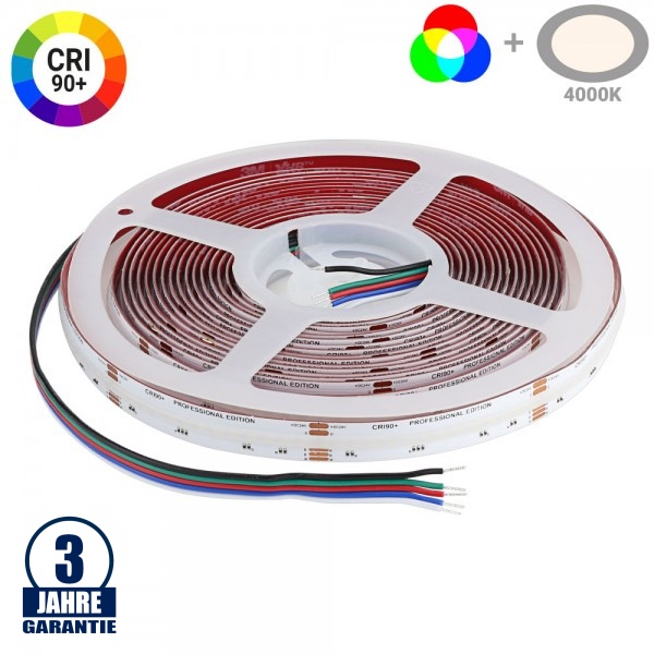 896 SMD/m 16W/m 24V Professional LED Streifen RGBNW COB 1m 896 SMD/m 16W/m 24V Professional LED Streifen RGBNW COB 1m