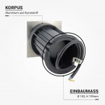 Bodeneinbaustrahler GU10 Fassung quadratisch IP67 Bodeneinbaustrahler GU10 Fassung quadratisch IP67