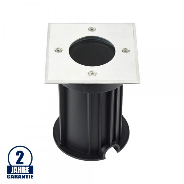 Bodeneinbaustrahler GU10 Fassung quadratisch IP67 Bodeneinbaustrahler GU10 Fassung quadratisch IP67