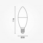 10W LED E14 Kerze Kunststoff Warmweiß 10W LED E14 Kerze Kunststoff Warmweiß