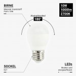 10W LED E27 G46 Birne Kunststoff Warmweiß 10W LED E27 G46 Birne Kunststoff Warmweiß