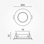 3/5/7W LED SMD Einbauspot Rund CCT