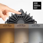 20W LED Einbaustrahler Weiß CRI90+ CCT 20W LED Einbaustrahler Weiß CRI90+ CCT