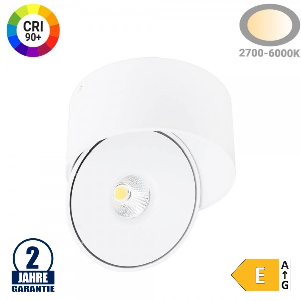 30W LED Deckenstrahler schwenkbar Weiß CRI90+ CCT 30W LED Deckenstrahler schwenkbar Weiß CRI90+ CCT