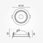 10W LED Einbaustrahler schwenkbar Weiß CRI90+ CCT 10W LED Einbaustrahler schwenkbar Weiß CRI90+ CCT