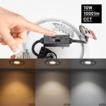 10W LED Einbaustrahler schwenkbar Weiß CRI90+ CCT 10W LED Einbaustrahler schwenkbar Weiß CRI90+ CCT