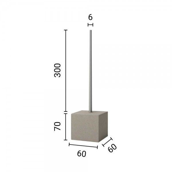 Lichtmast rund Ø60mm Lichtpunkthöhe 3m Lichtmast rund Ø60mm Lichtpunkthöhe 3m
