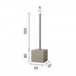 Lichtmast achteckig Ø60mm 2-teilig Lichtpunkthöhe 5m Lichtmast achteckig Ø60mm 2-teilig Lichtpunkthöhe 5m