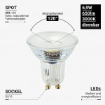 6,9W LED GU10 Spot LEDVANCE 3000K Dimmbar 6,9W LED GU10 Spot LEDVANCE 3000K Dimmbar