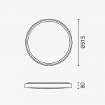 36W LED Deckenleuchte Rot CCT 36W LED Deckenleuchte Rot CCT