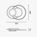 84W LED Deckenleuchte 3-teilig CCT 84W LED Deckenleuchte 3-teilig CCT