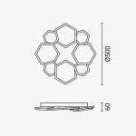 68W LED Deckenleuchte Hexagon 8-teilig CCT 68W LED Deckenleuchte Hexagon 8-teilig CCT