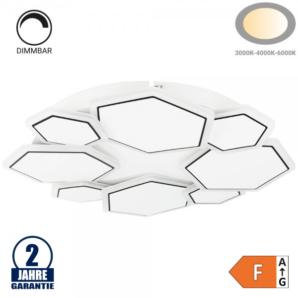68W LED Deckenleuchte Hexagon 8-teilig CCT 68W LED Deckenleuchte Hexagon 8-teilig CCT
