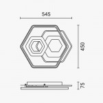 84W LED Deckenleuchte Hexagon CCT 84W LED Deckenleuchte Hexagon CCT