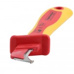Kabelmesser mit Hakenklinge und Gleitschuh VDE isoliert Kabelmesser mit Hakenklinge und Gleitschuh VDE isoliert